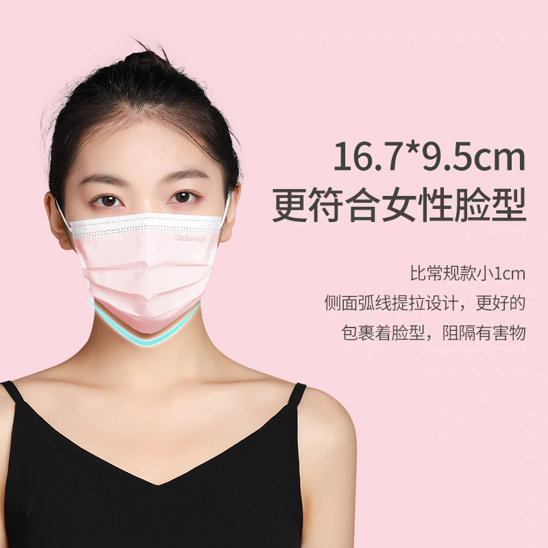 女士专用医用外科口罩一次性医疗三层正品正规透气高颜值独立包装多图4