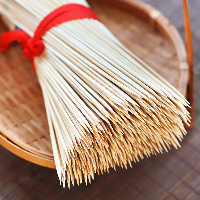 BBQ bamboo skewers disposable sausage skewers commercial wholesale