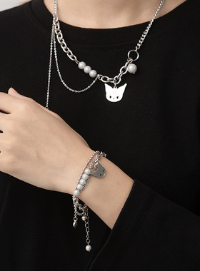 库洛米双层拼接钛钢金属反光珍珠