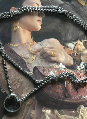 小众设计感嘻哈风毛衣链