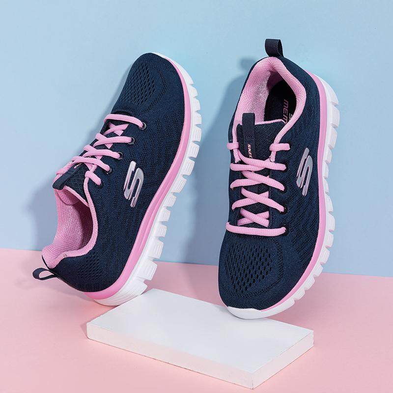 斯凯奇跑步鞋女鞋春季新款透气运动鞋软底休闲鞋健步鞋粉色妈妈鞋,淘宝优惠券,粉丝福利购,淘宝优惠卷