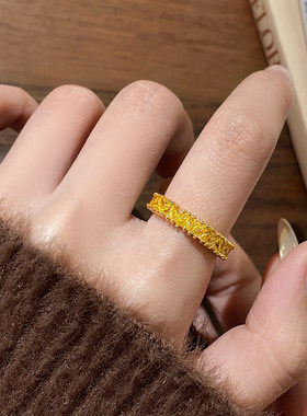 古婷小金山开口戒指高级感