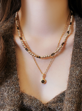 古婷美拉德虎眼石吊坠项链高级感