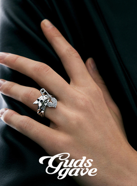 gudsgave女高级感爱心别针戒指