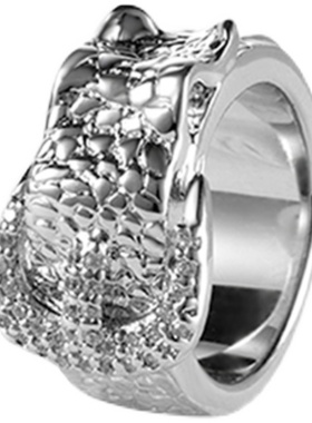 GUDSGAVE男女中性鳄鱼皮纹戒指