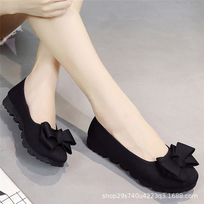 新款老北京布鞋女鞋单鞋黑色工作鞋豆豆鞋平底鞋懒人鞋一脚蹬,淘宝优惠券,粉丝福利购,淘宝优惠卷