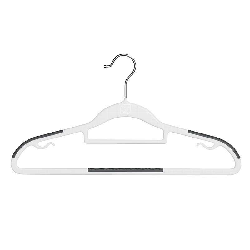 A干湿两用衣服架塑料衣架家用防滑晾衣架鱼嘴双位防肩角挂衣撑