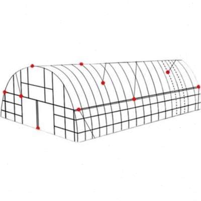 大棚钢管骨架培育温室挡风S瓜果结B实养G殖农场椭圆形农业疏菜 - 图2