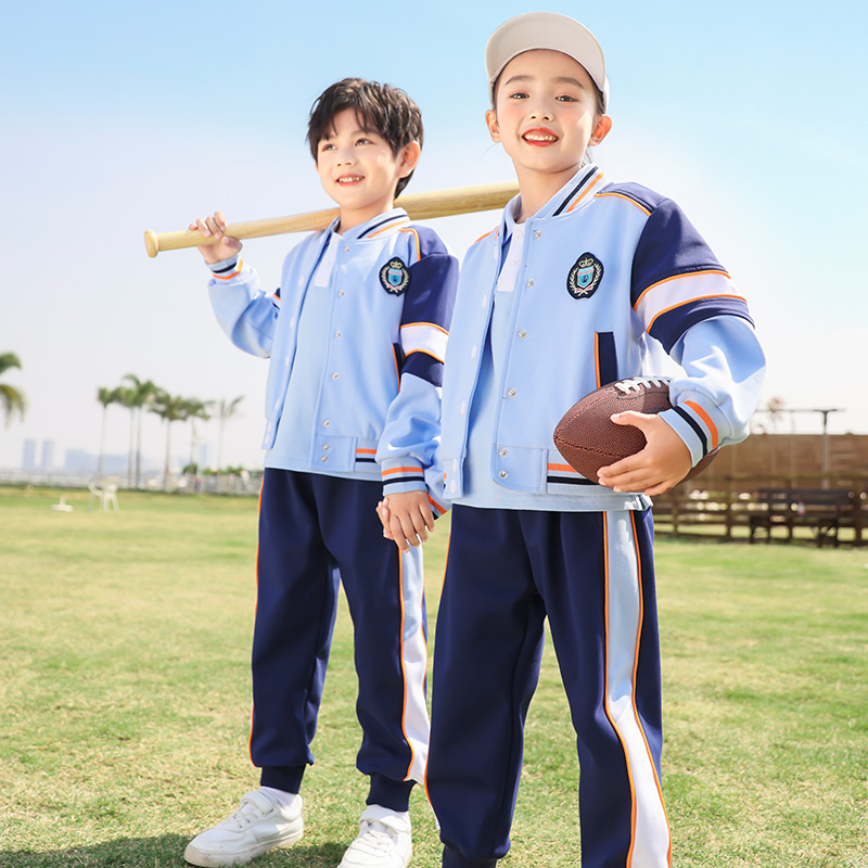 小学生校服春秋装幼儿园园服夏季套装儿童班班服运动服三件套新款 - 图2