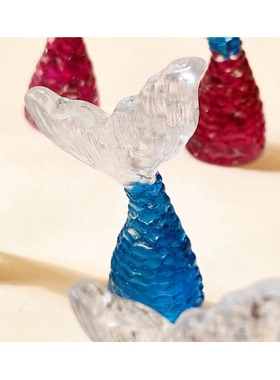 仿真微缩新款海洋美人鱼鱼尾 DIY饰品配件自制发箍冰箱贴摆件材料