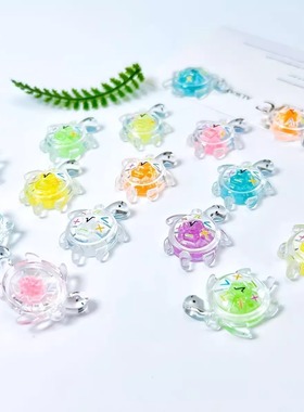 新款创意可爱夜光迷你小乌龟摆件微景观鱼缸装饰客厅朋友树脂