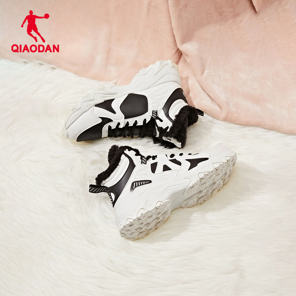 乔丹加厚棉鞋加高帮保暖登山鞋女春季新款皮面防滑加绒防水运动鞋,淘宝优惠券,粉丝福利购,淘宝优惠卷