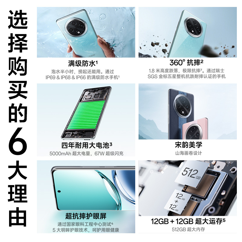 【24期免息】OPPO A3Pro oppoa3pro新款分期手机防水防摔5g全网通 oppo手机官方正品曲面屏最新学生备用手机