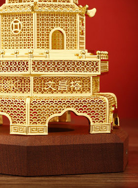 非遗纯手工花丝工艺十三层文昌塔