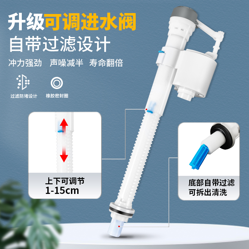 欧诺莎冲水箱家用卫生间大冲力蹲便器厕所水箱套装大容量马桶水箱 - 图0