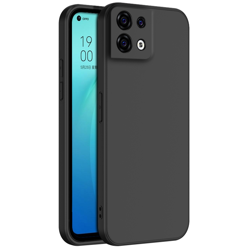 适用opporeno8手机壳oppo reno8pro保护套reno8pro+硅胶reno8全包防摔超薄磨砂黑色防滑简约男女款手机套软壳