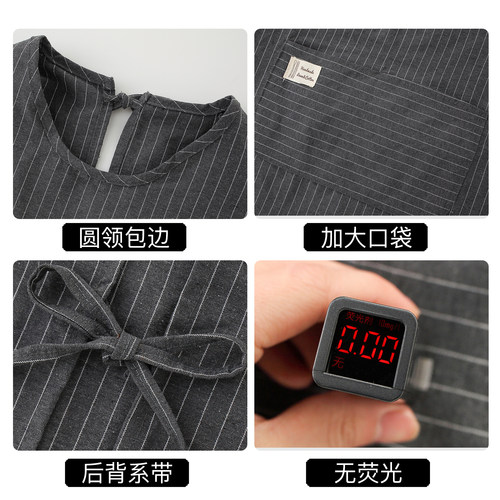 围裙坎肩式厨房家用四季超市工作服做饭餐饮上班专用定制2025新款 - 图3