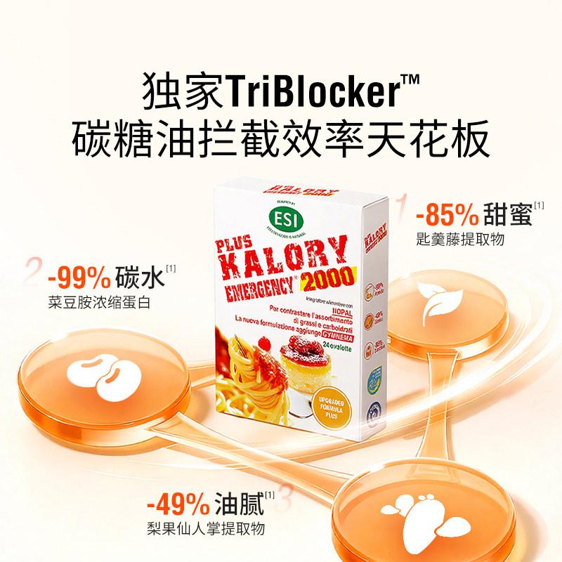 ESI卡路里拜拜片白芸豆阻断片碳水脂肪大餐救星进口身材膳食纤维