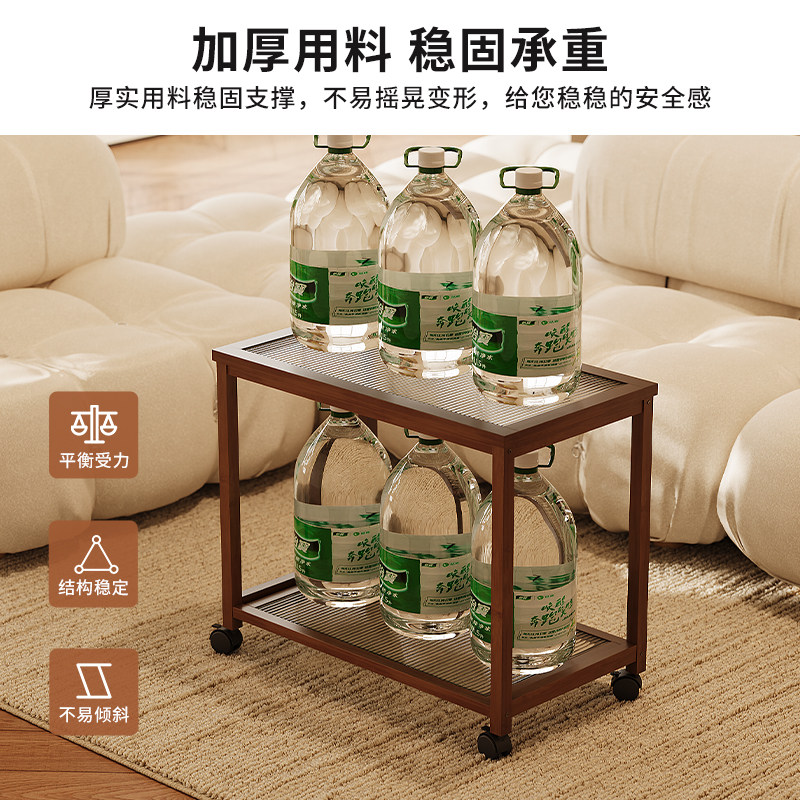 简约移动边几小推车双层储物落地多功能小户型客厅沙发置物架带轮,淘宝优惠券,粉丝福利购,淘宝优惠卷