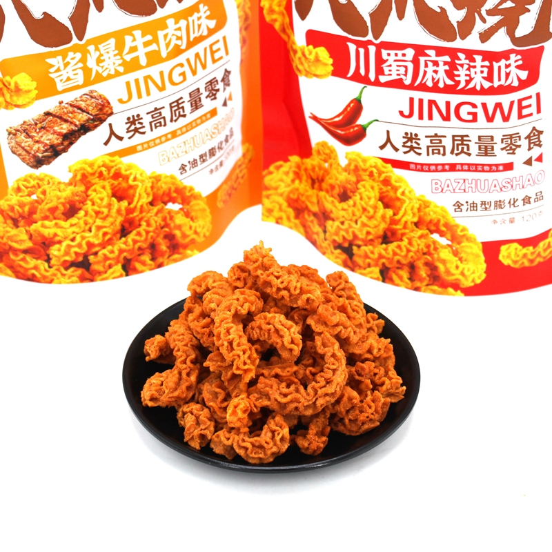 春大哥京味八爪烧川蜀麻辣味酱爆牛肉味袋装酥脆膨化童年即食零食 - 图0