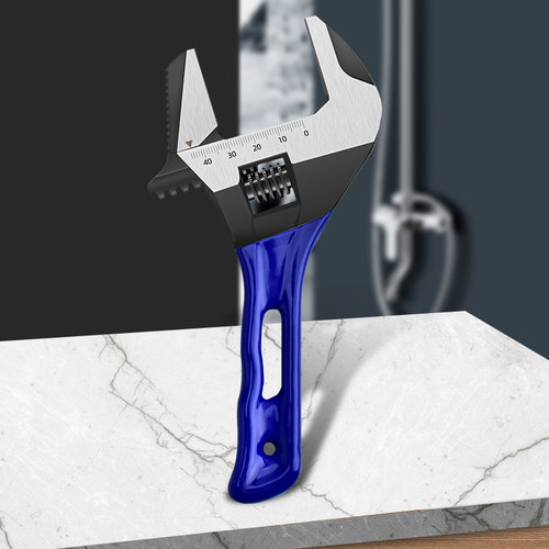 超大开口短柄活动扳手卫浴扳手迷你小板子大口径短把活口扳手工具 - 图2