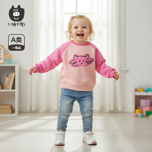 小猪大卫秋冬儿童卫衣卫裤宝宝加绒