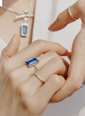 067百搭戒指风小众褶皱纹理戒指不规则银戒指女指环百搭