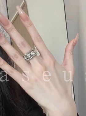 小众设计银色金属弹力复古韩国时髦戒指指环博主推荐百搭