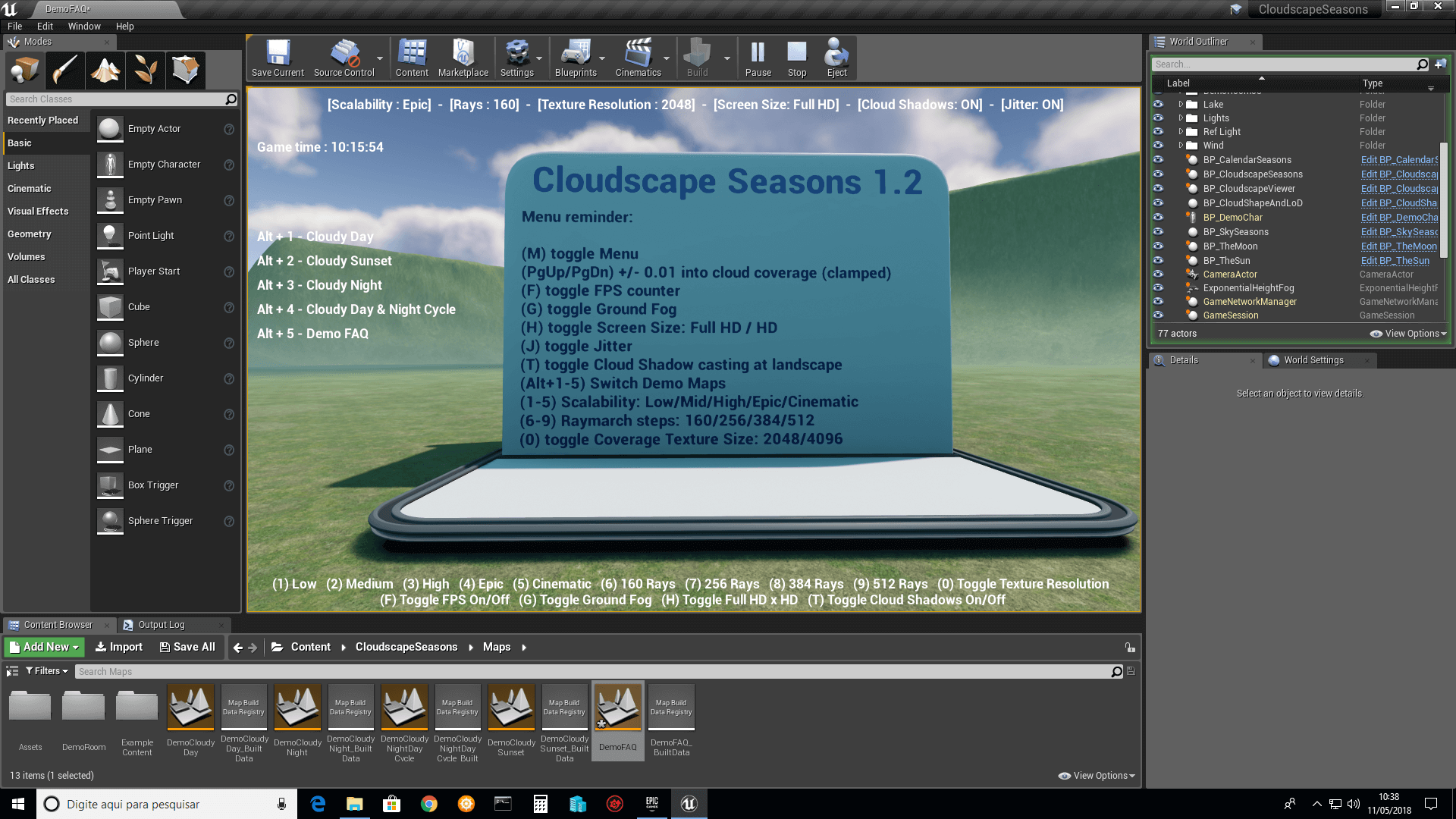 UE4四季天空云朵云层变换UE5蓝图 Cloudscape Seasons - 图2