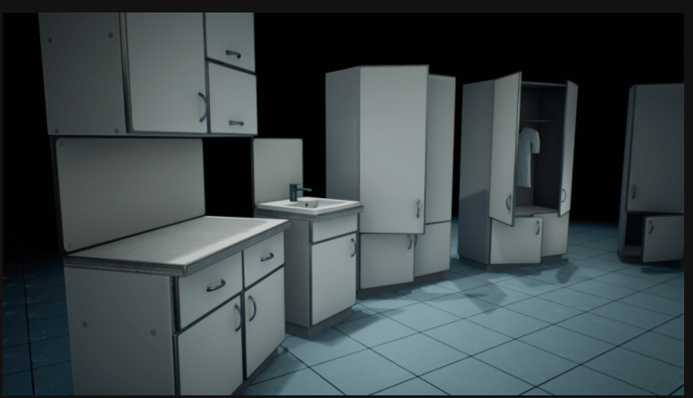 UE4写实医院医疗设备担架UE5睡床道具 Hospital Props 02 - 图0