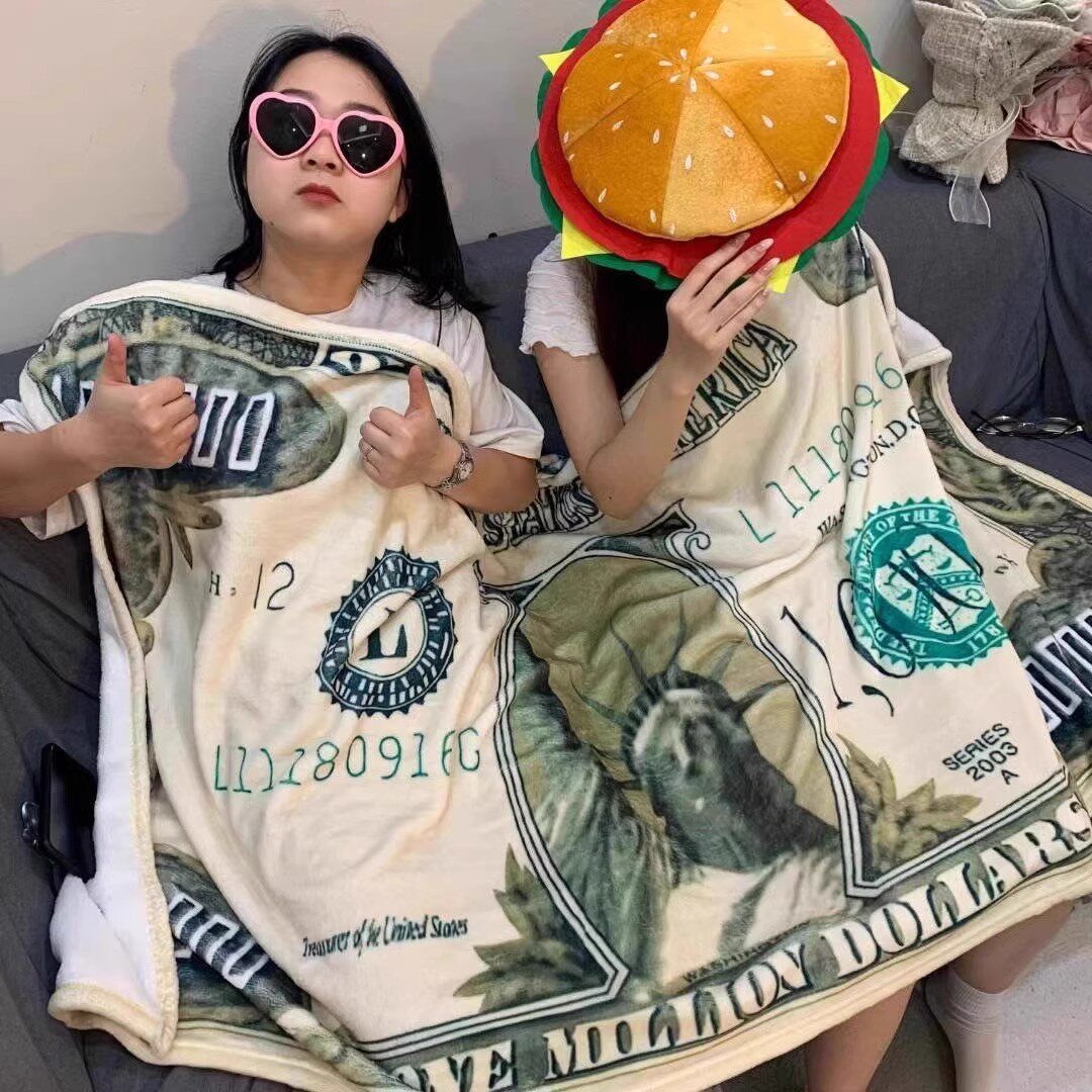 百万美金毯子抽象男生生日新年礼物搞怪沙雕给女生男友实用兄弟