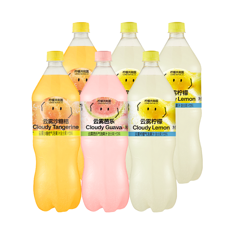 【冷鲜发货】柠檬共和国黄柠檬复合水果汁饮料解腻饮品300ml*6瓶