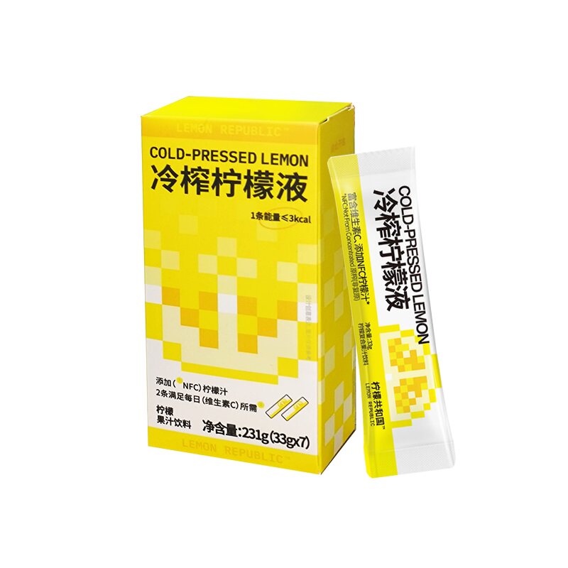 柠檬共和国冷榨柠檬液冲饮 柠檬电解质液VC补充冷水冲泡果汁饮料