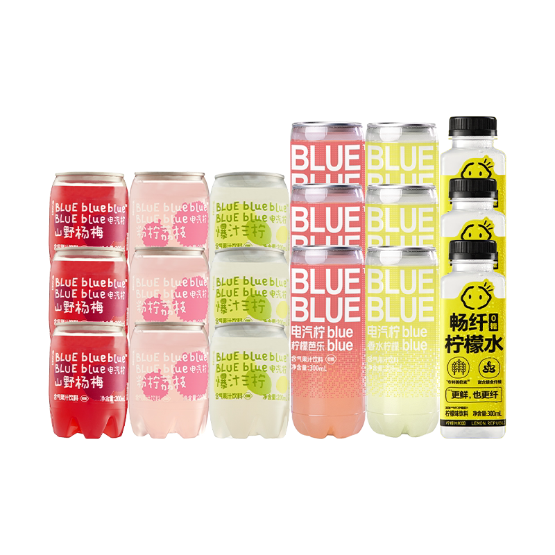 柠檬共和国荔枝山野杨梅三柠迷你气泡水果汁饮料清爽解腻汽水饮品