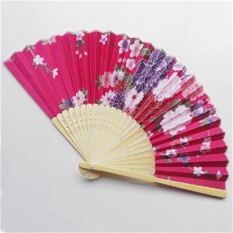 Silk Fan Chinese Japanese Style Folding Home Decoration-图1