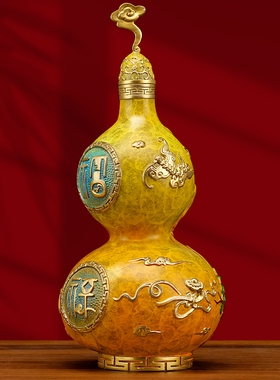 结善念慈阁黄铜葫芦摆件