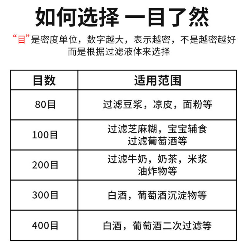 豆浆过滤网婴儿漏勺家用厨房破壁榨果汁过滤器超细漏网筛隔渣神器 - 图2