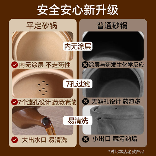 中药砂锅熬中药家用熬药专用煎锅药锅平定无釉药壶煎药壶煎药药罐 - 图3