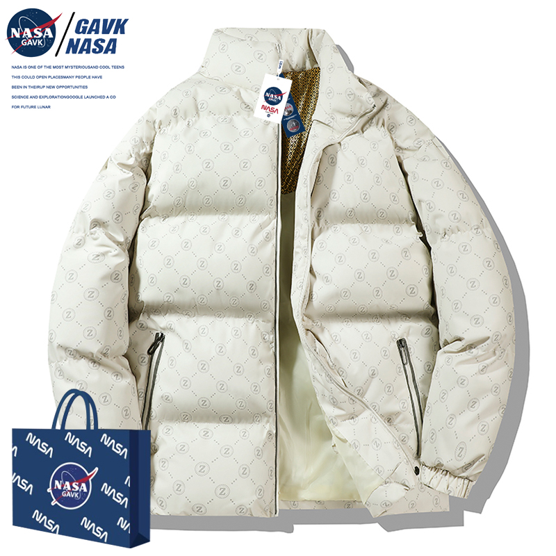 NASA GAVK2023秋冬季新品加厚百搭潮流情侣棉衣男女同款袄子厚