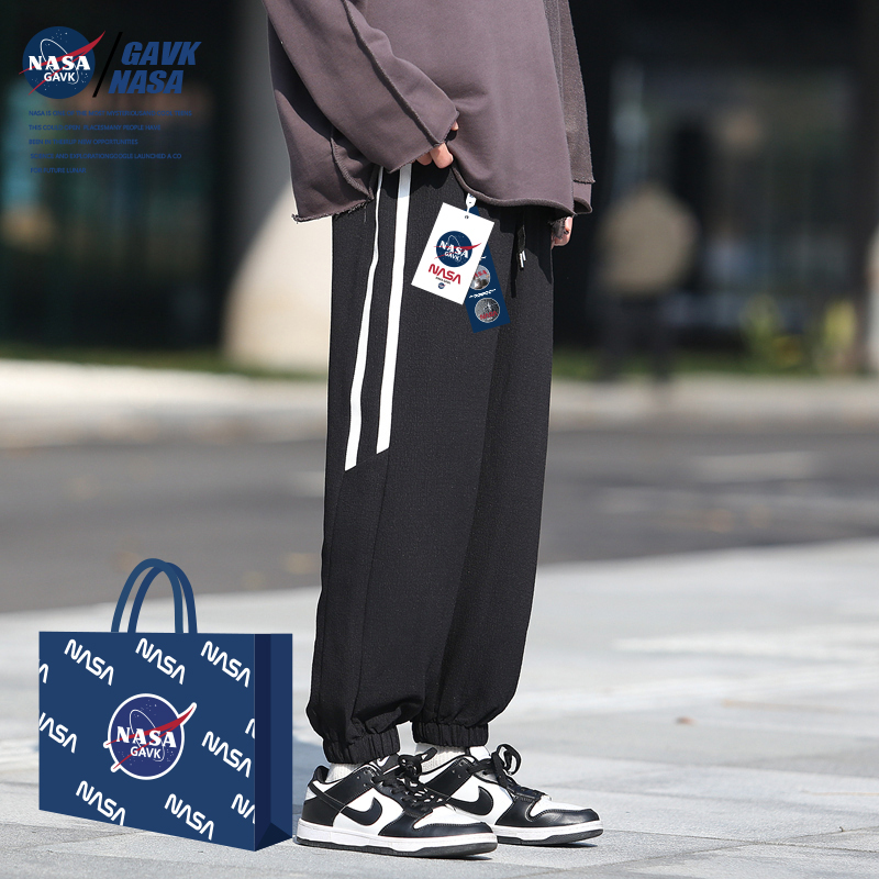 nasa gavk男春秋款拖地运动卫裤 gavk休闲裤