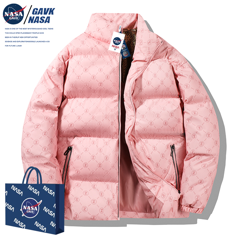 NASA GAVK2023秋冬季新品加厚百搭潮流情侣棉衣男女同款袄子厚