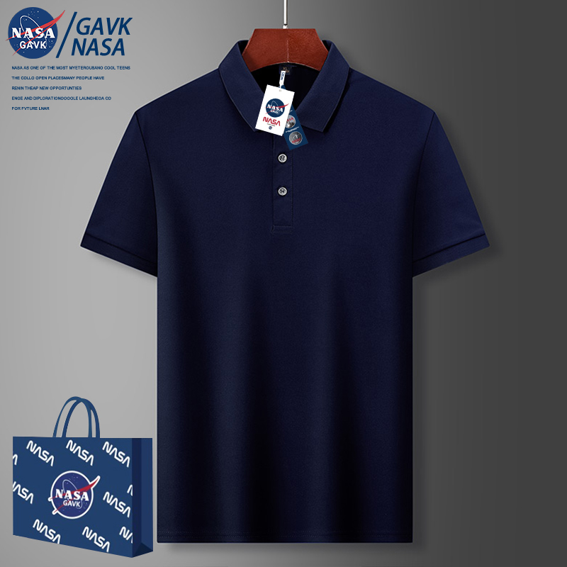 NASA GAVK2024POLO衫男春夏季新品百搭潮牌男女同款T恤纯色情侣