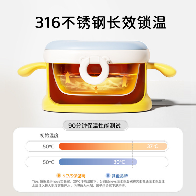 【喂养套装-超值】NEVS儿童餐具水杯套装宝宝辅食碗保温,淘宝优惠券,粉丝福利购,淘宝优惠卷