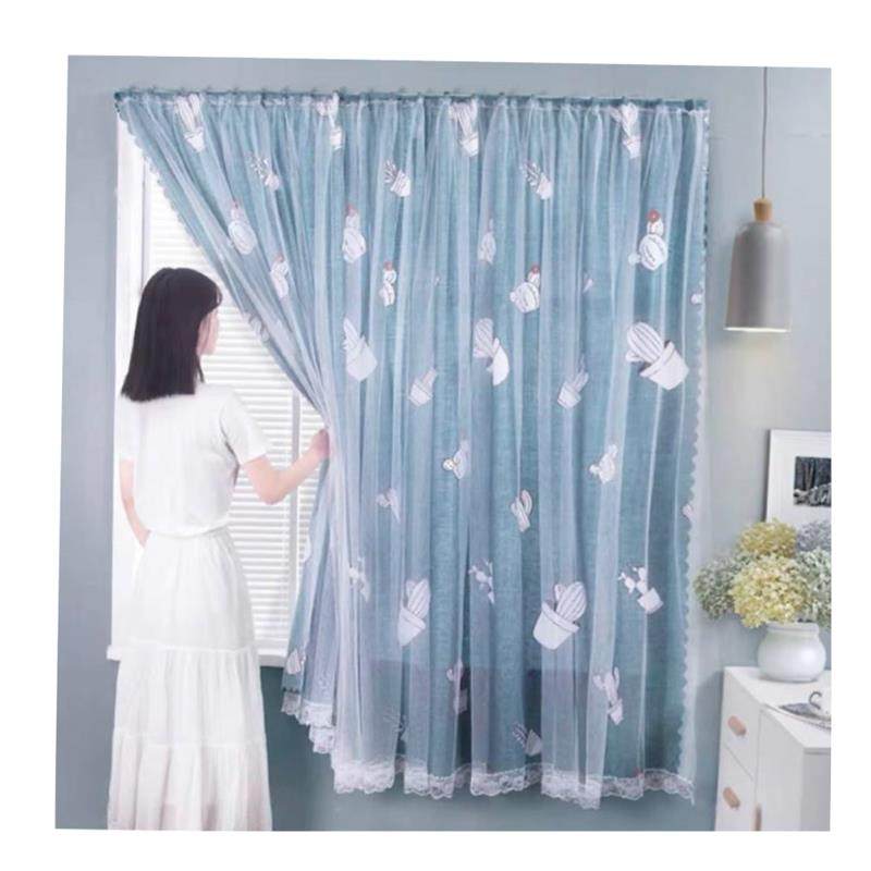 No Need to Punch Velcro Curtain Shading Yarn Window Curtains - 图3
