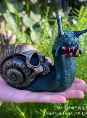 跨境新款BloodySnail Figurine血腥蜗牛雕像树脂工艺品摆件万圣节