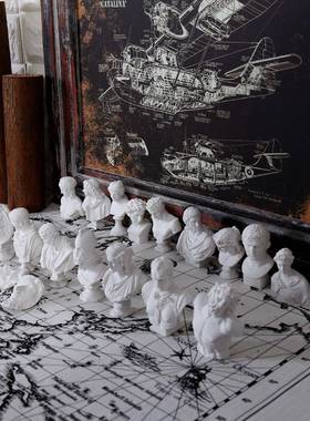 礼物促销迷你小石膏雕像全套立体经典设计 树脂工艺品摆件