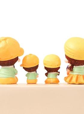 卡通树脂工艺品吊脚娃娃学生摆件婚房装饰儿童创意