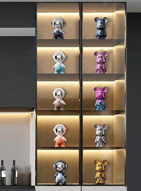 创意卡通公仔太空人摆件轻奢软装饰品玄关客厅电视柜酒柜乔迁