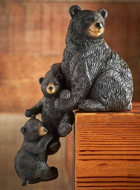 白熊侏儒老人树脂摆件援手货架保姆树脂桌面装饰品摆件