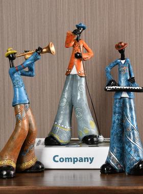 创意美式乐队摆件乐器模型客厅玄关书房电视柜北欧艺术工艺 品摆